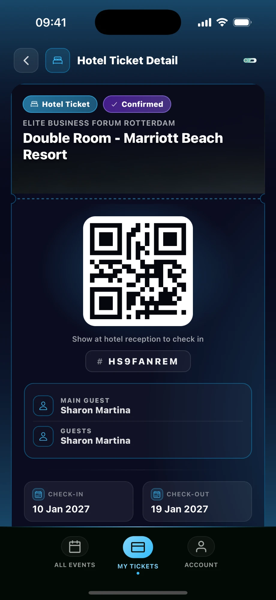 Hotel Ticket Detail