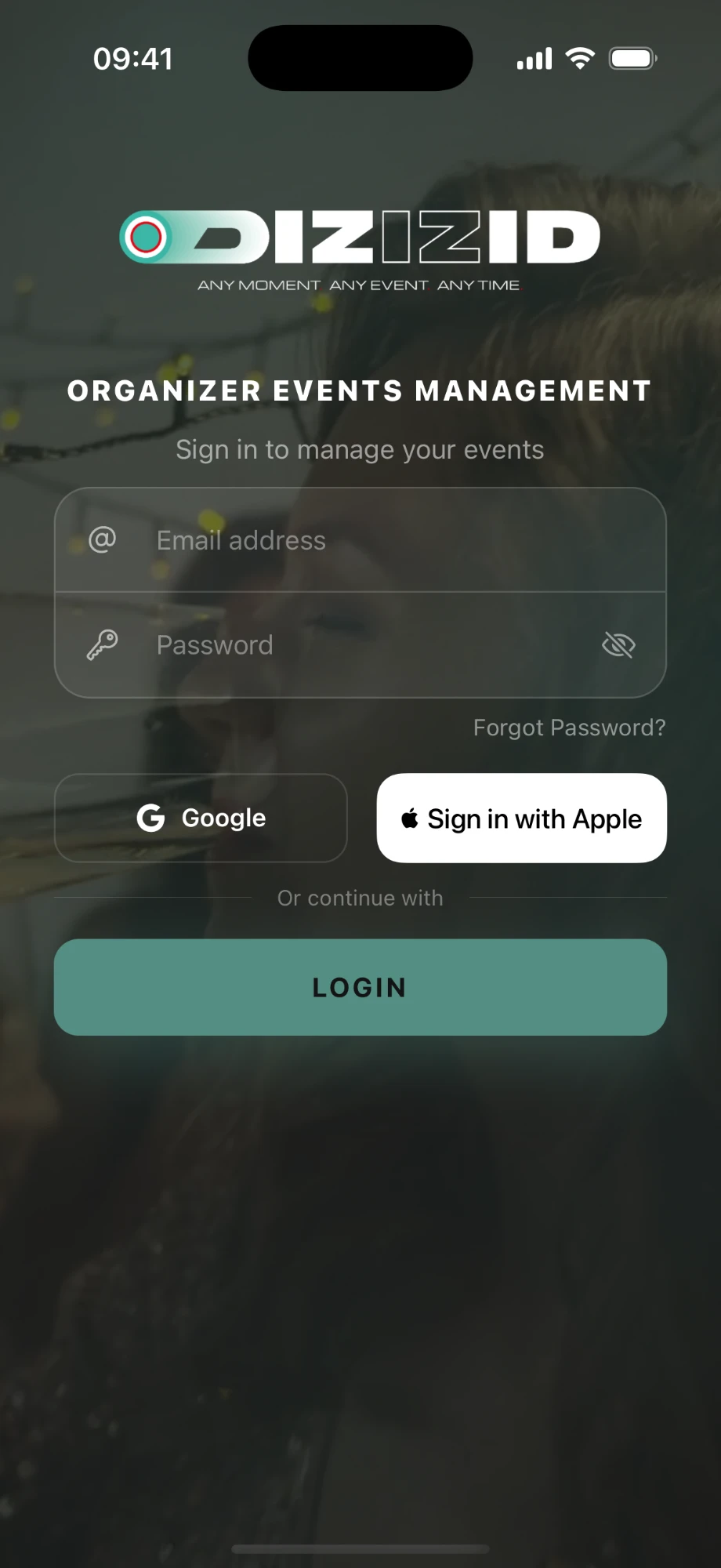 Secure Organizer Login